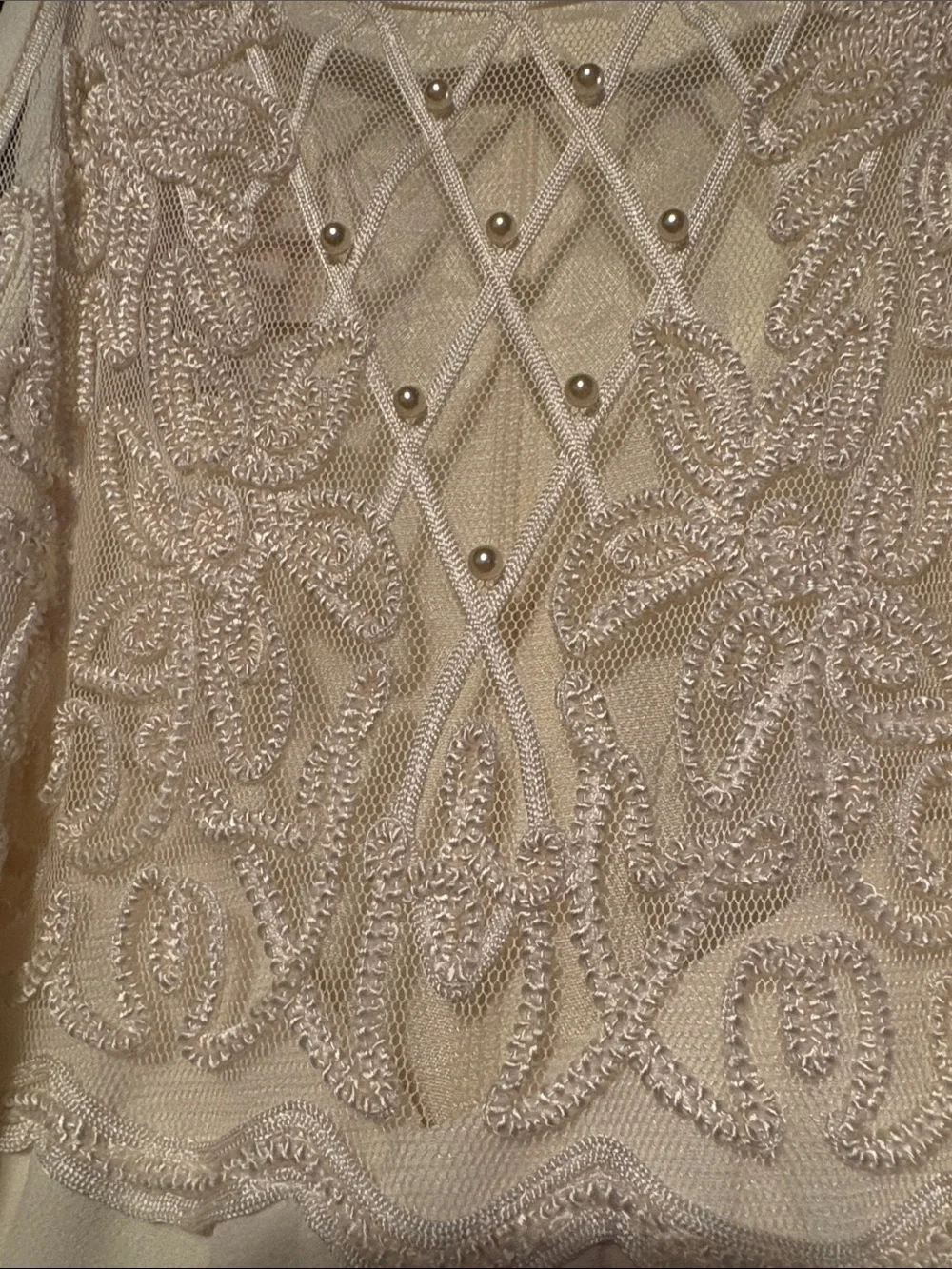 Scott McClintock Millenium 2000  Sleeveless Maxi Wedding Gown Embroidered Dress